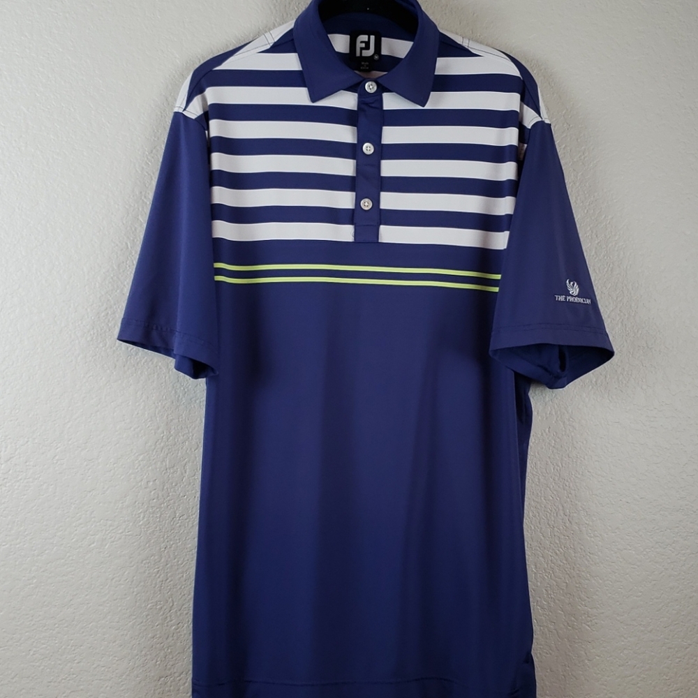FootJoy | Men's Blue Activewear Performance The Phoenician Golf Polo Sz M